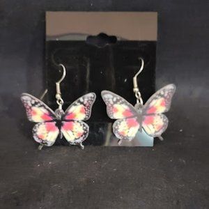 Yellow Butterfly Earrings